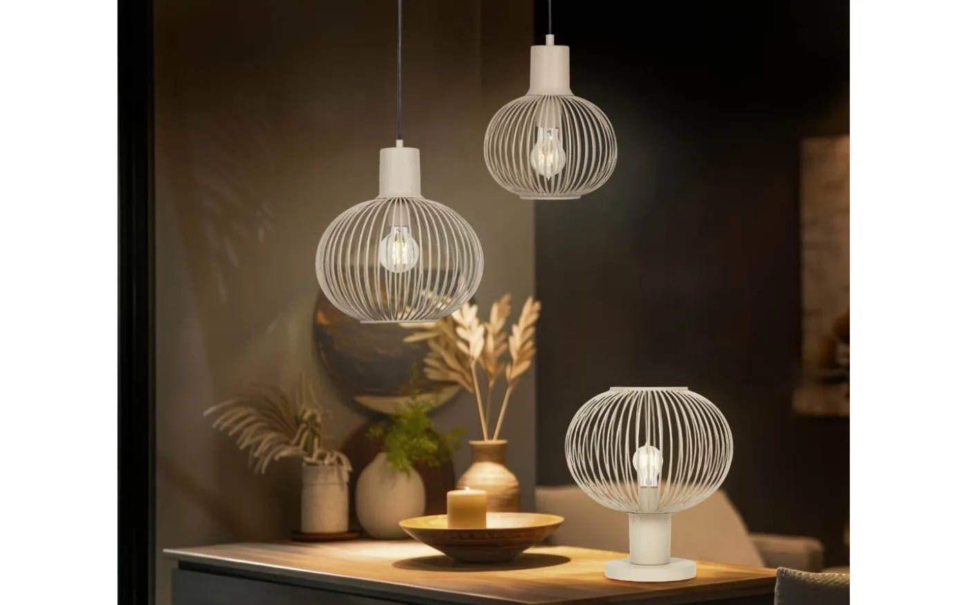 Gila Bordslampa 23cm E27 sandfärgad