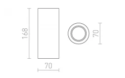 Gina S17 Takspotlight Gips GU10