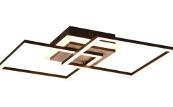 Giro Plafond LED fyrkantig träimitation/mattsvart