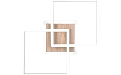 Giro Plafond LED fyrkantig träimitation/mattsvart