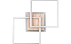 Giro Plafond LED fyrkantig träimitation/mattsvart