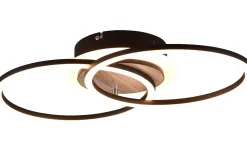 Giro Plafond LED rund träimitation/mattsvart