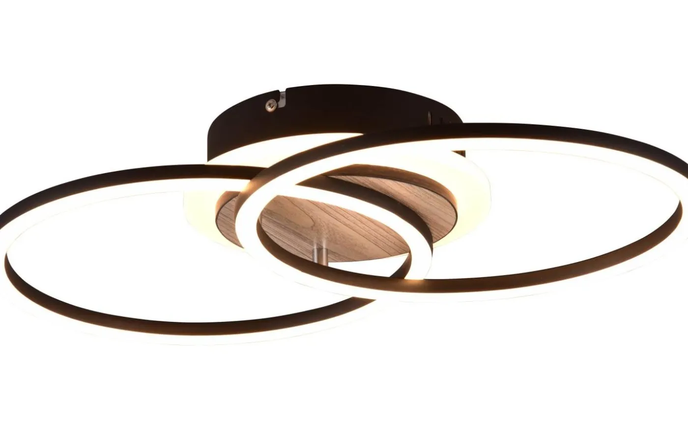 Giro Plafond LED rund träimitation/mattsvart