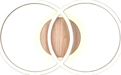 Giro Plafond LED rund träimitation/mattsvart