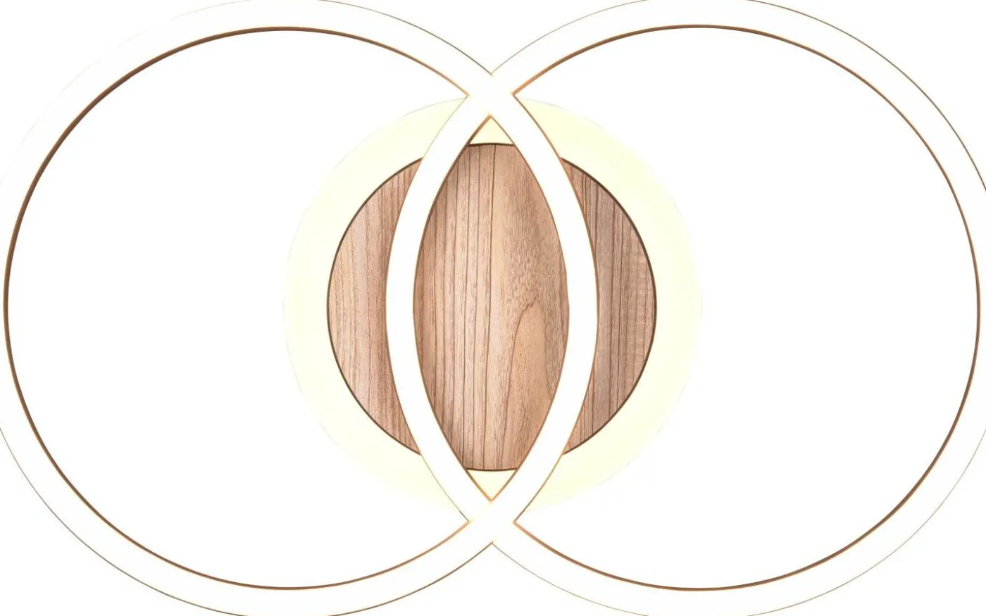 Giro Plafond LED rund träimitation/mattsvart