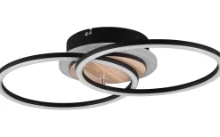 Giro Plafond LED rund träimitation/mattsvart