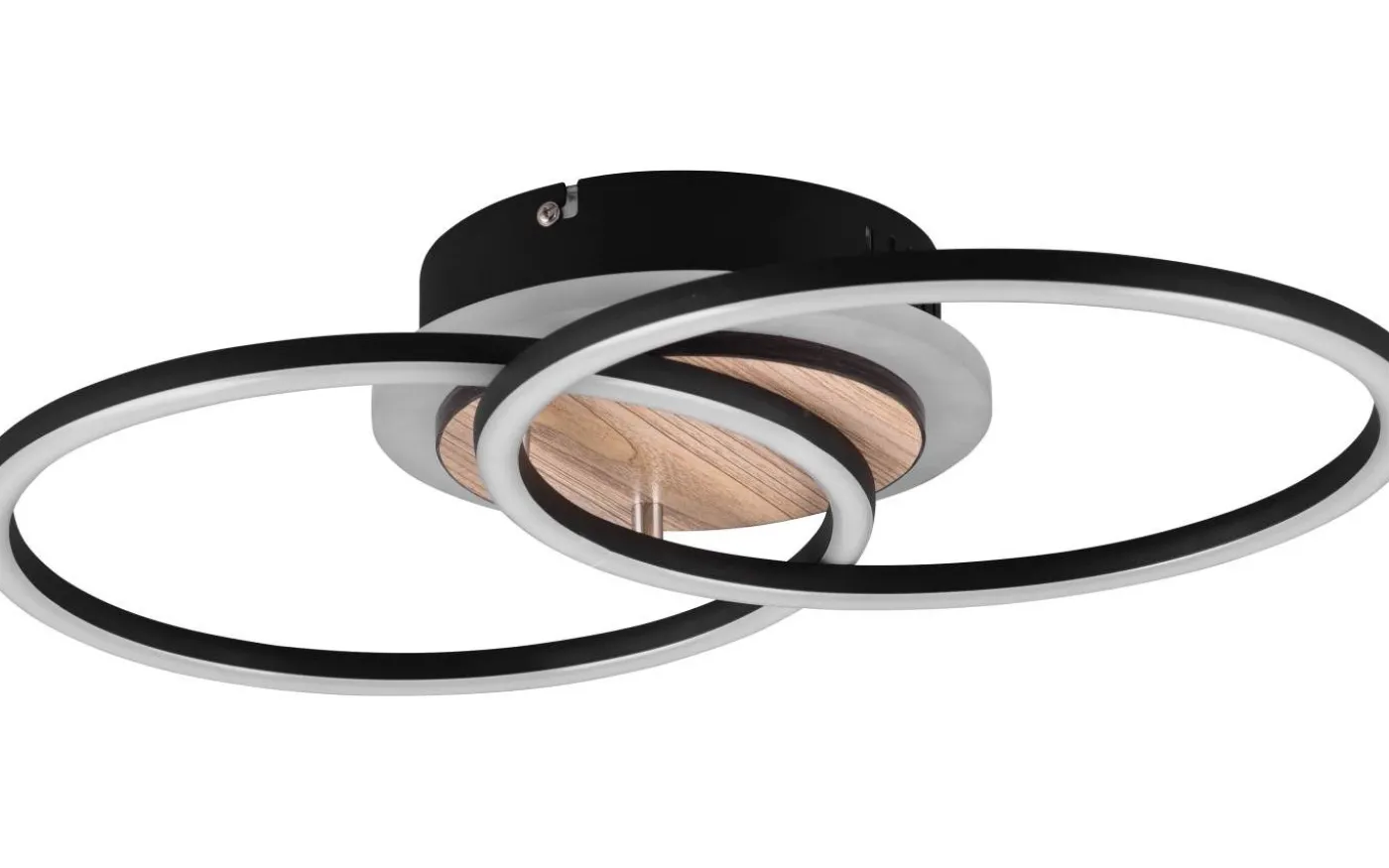 Giro Plafond LED rund träimitation/mattsvart