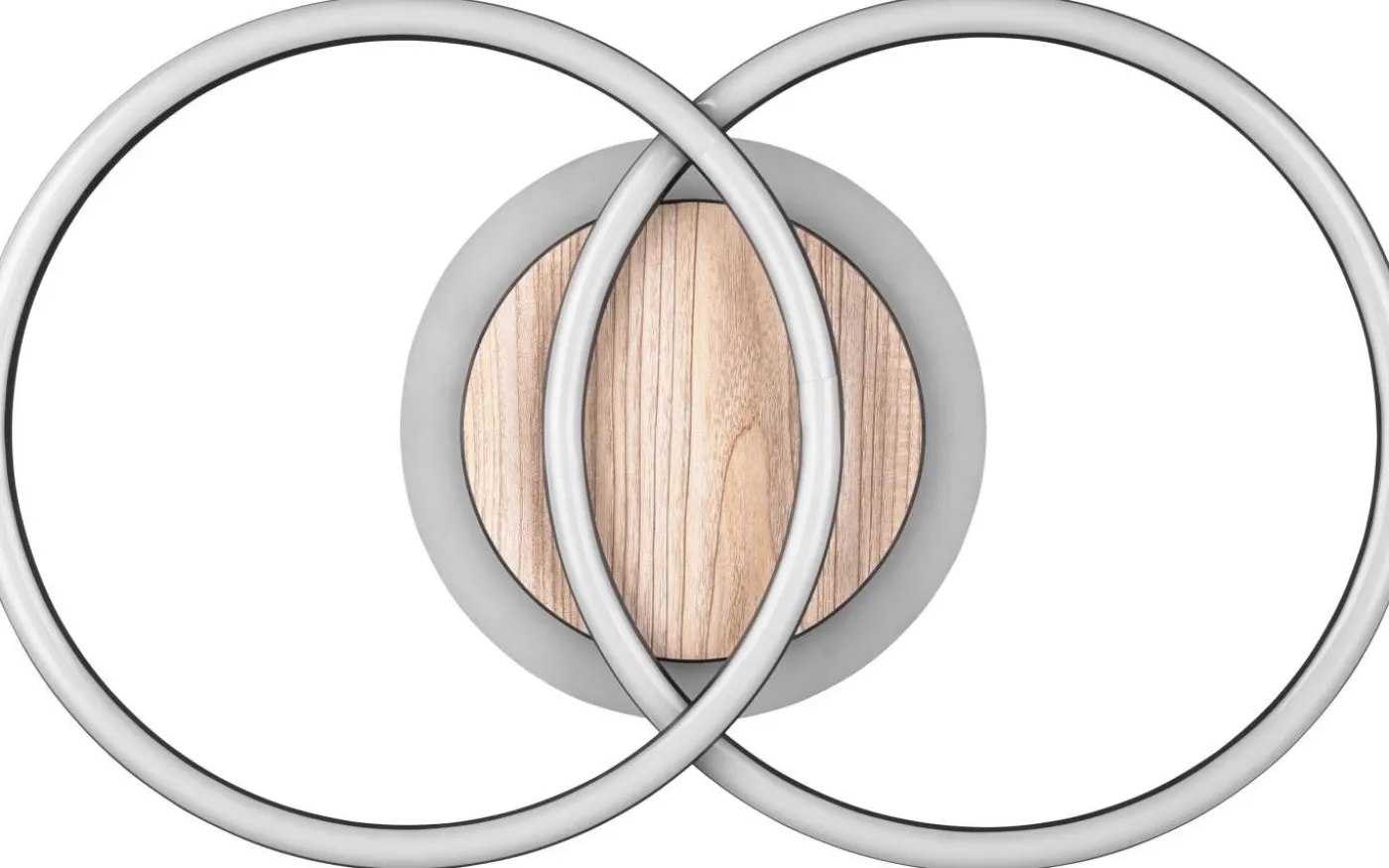 Giro Plafond LED rund träimitation/mattsvart