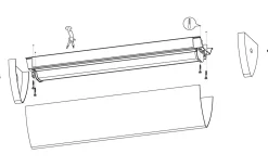 Gita Vägglampa 60cm LED 4000K 16W Krom IP44
