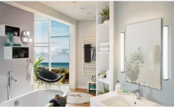 Gita Vägglampa 90cm LED 4000K 8,3/16W Krom IP44