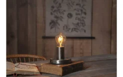 Glans Bordslampa 8,5cm Borstat Stål