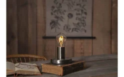 Glans Bordslampa 8,5cm Borstat Stål