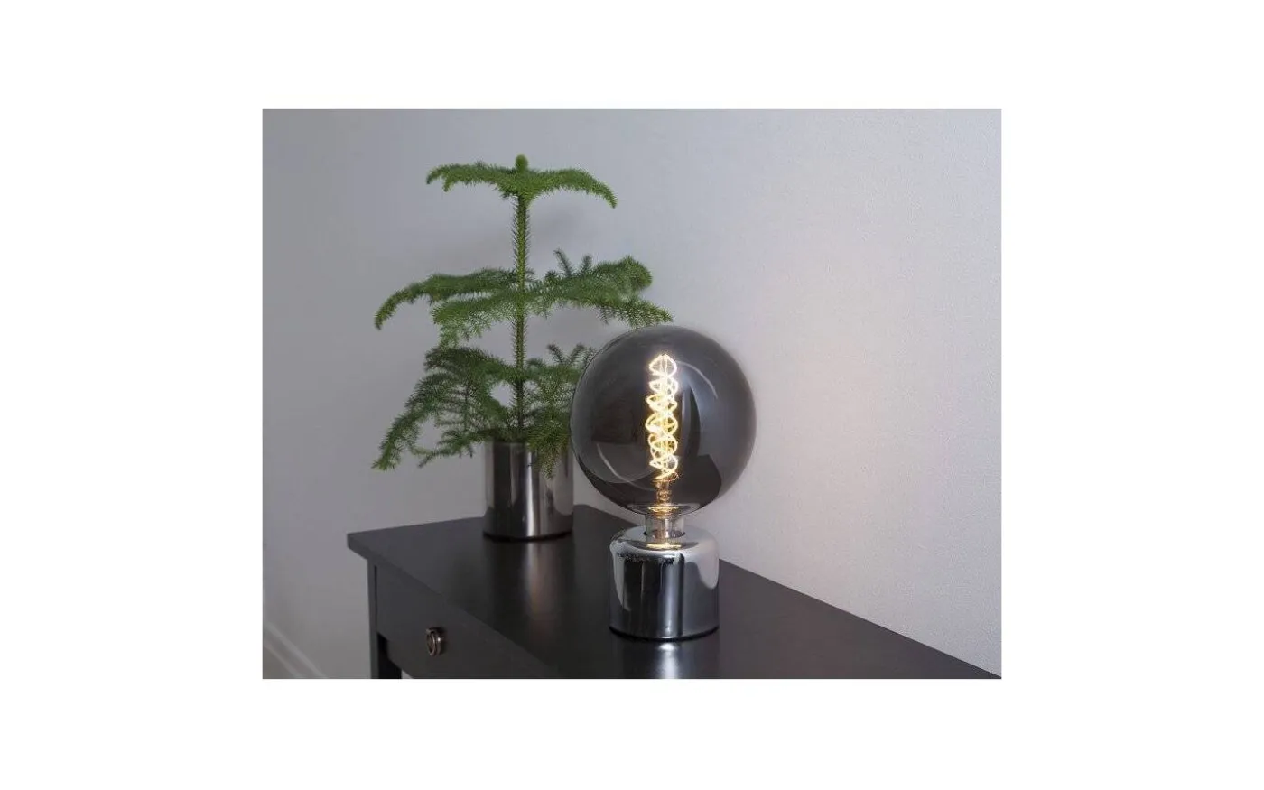 Glans Bordslampa 10cm Krom