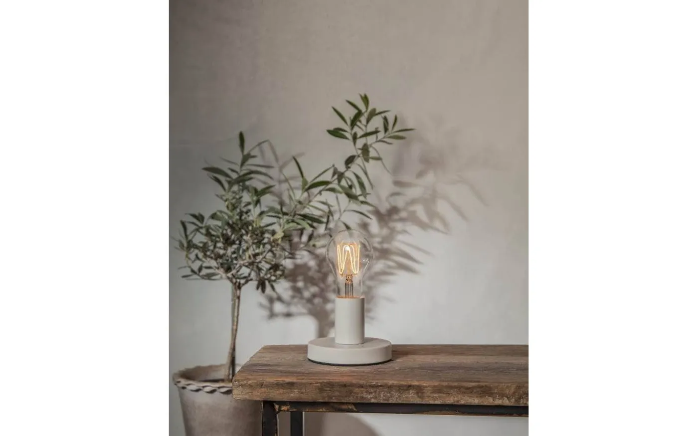 Glans Bordslampa 8,5cm Vit