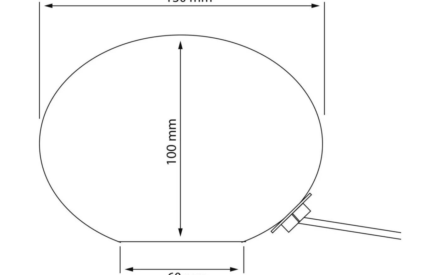 Globus Bordslampa 13cm Vit Prickig