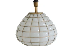 Gloria Lampfot 42cm Vit/Mässing