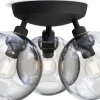 Gloria Plafond 33cm 3L Svartstruktur/Klart Glas