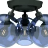 Gloria Plafond 33cm 3L Svartstruktur/Blått Glas