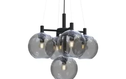 Gloria Taklampa 51cm 5L Svartstruktur/Rökfärgat Glas