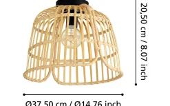 Glyneath Plafond 37,5cm Natur/Svart