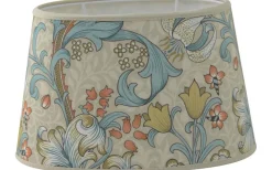Golden Lily Oval Lampskärm 20cm Teal William Morris