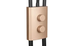 Golvlampa LED Chris kaffebrun med läslampa