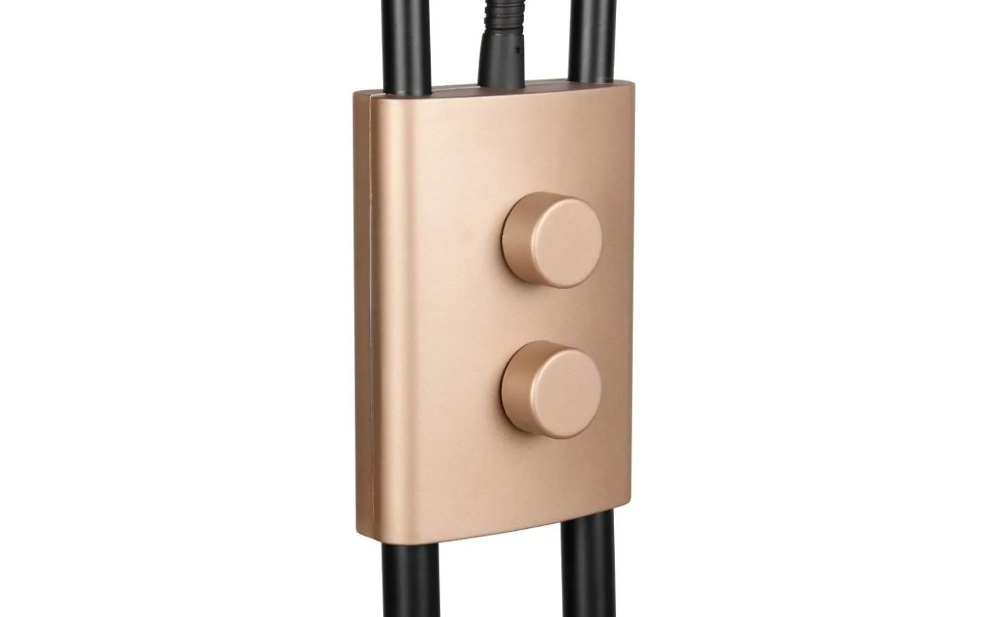 Golvlampa LED Chris kaffebrun med läslampa