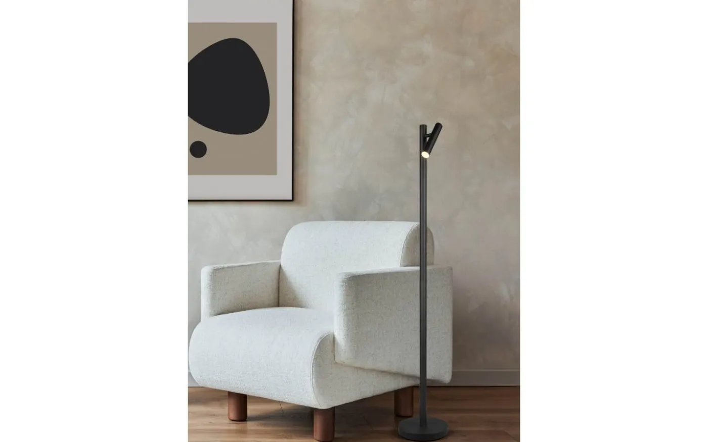 Gomez Golvlampa LED mattsvart