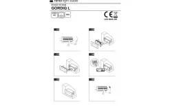 Gordiq L Vägglampa LED Antracitgrå
