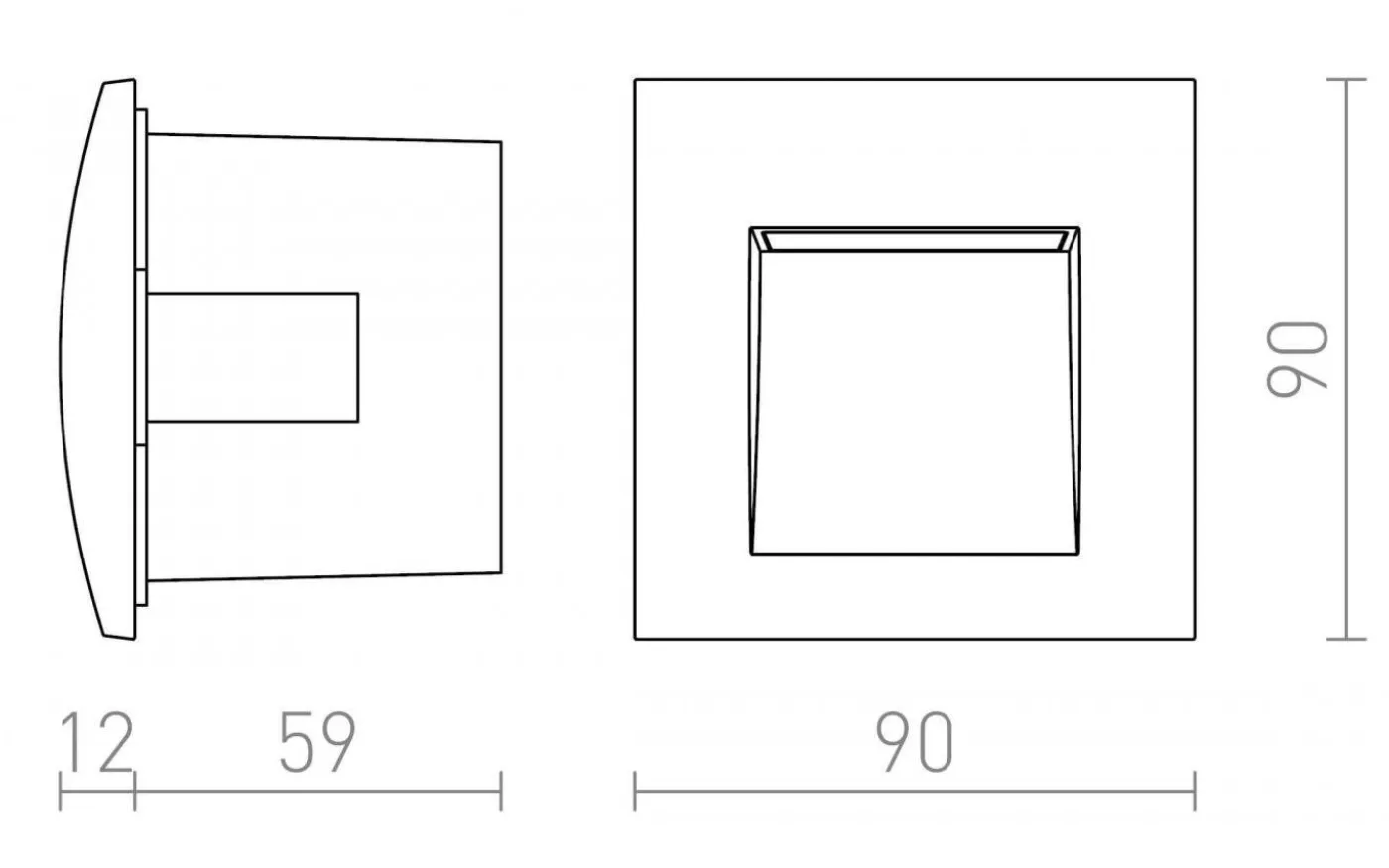 Gordiq S Vägglampa LED Mörkgrå