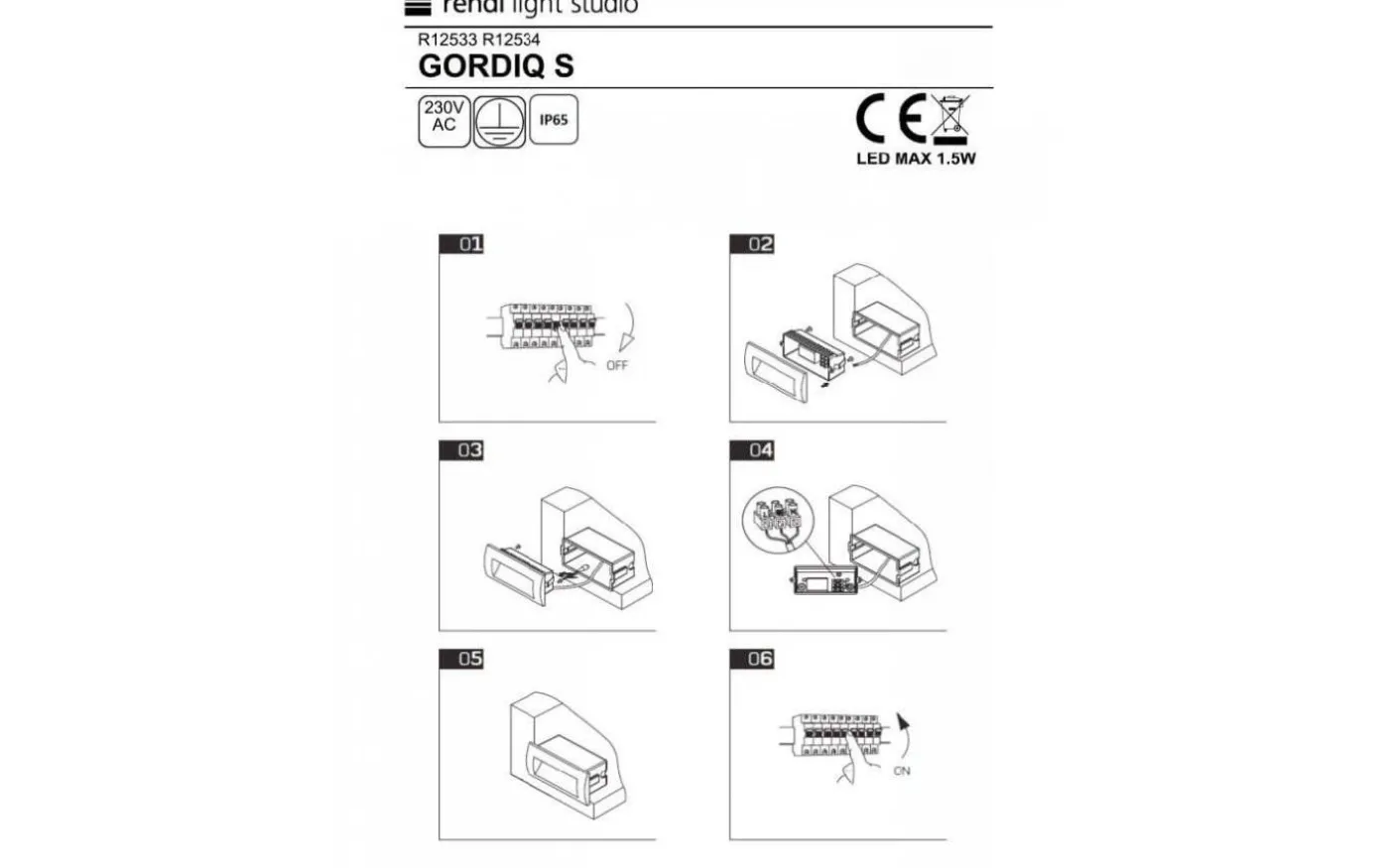 Gordiq S Vägglampa LED Mörkgrå