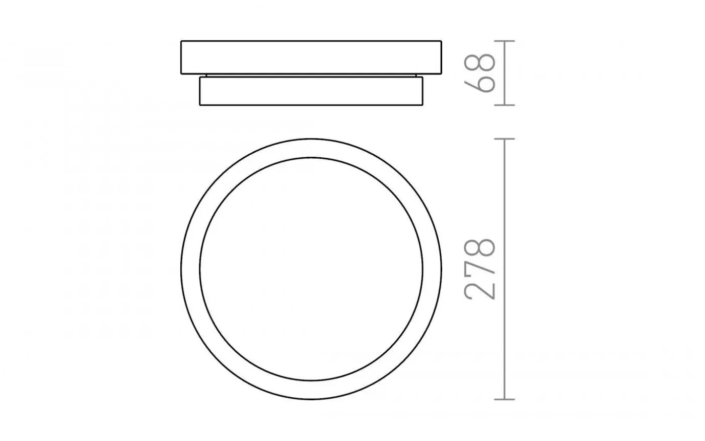 Gorra Plafond 28cm 2xE14 Matt nickel IP44