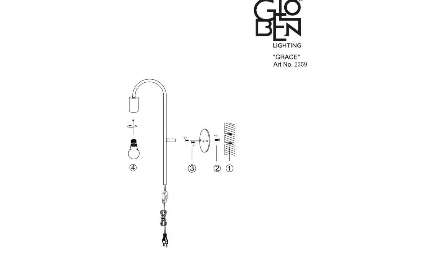 Grace Vägglampa Mässing