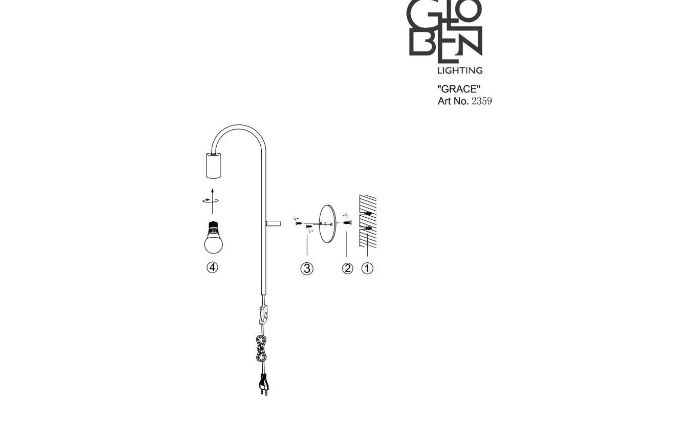 Grace Vägglampa Mässing