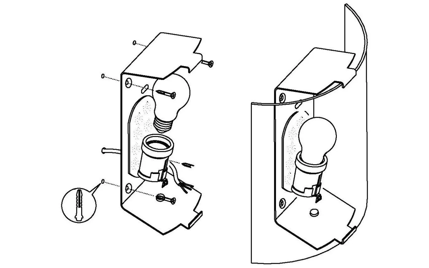 Grafik Vägglampa Vit