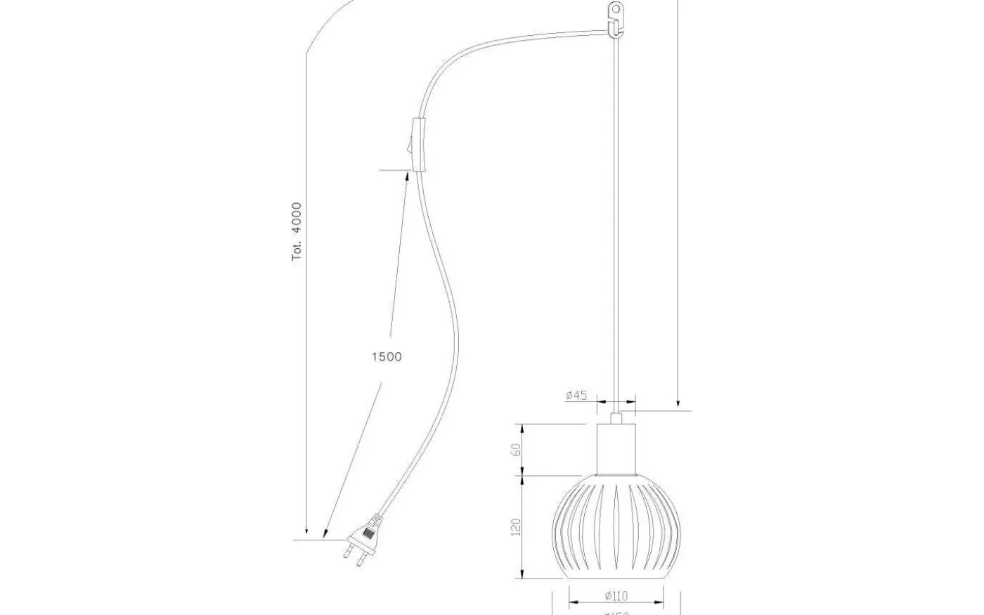 Grafika Fönsterlampa 15cm Vit