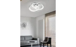 Granada Plafond LED 3-delad 71cm matt vit/krom