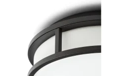 Grande Plafond 25cm Svart/Opal 12W LED 3000K IP44