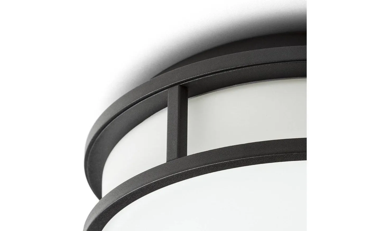 Grande Plafond 25cm Svart/Opal 12W LED 3000K IP44