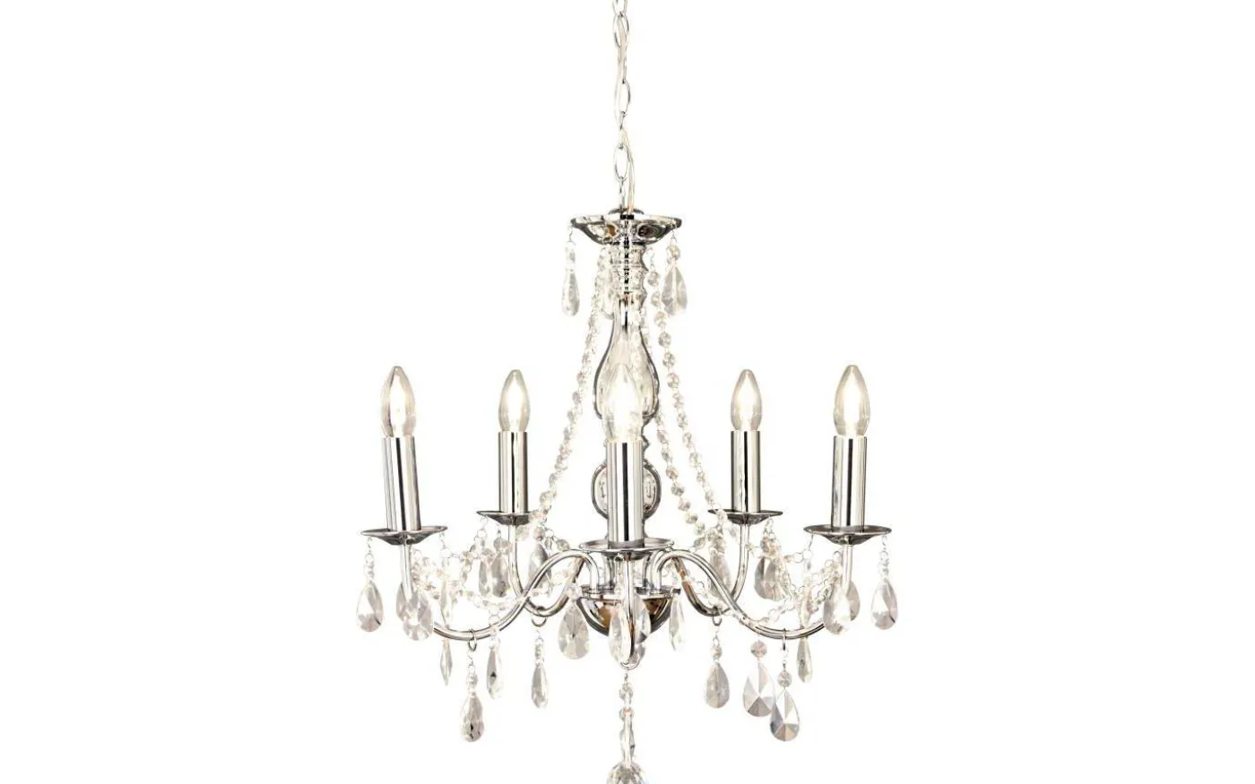 Granville Kristallkrona 5L 50cm Krom