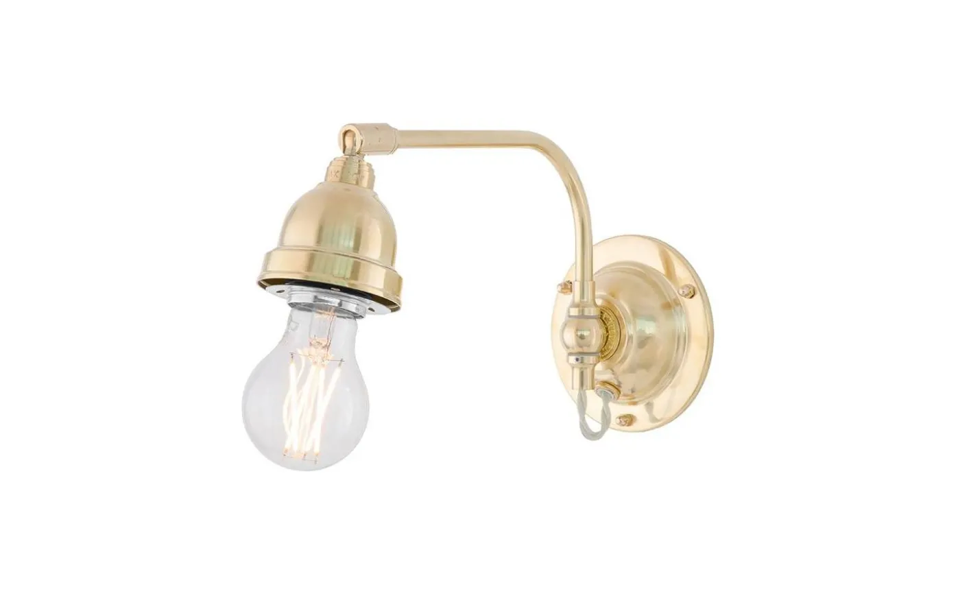 Gripenberg - Mässing / Fast montage / Vit sld