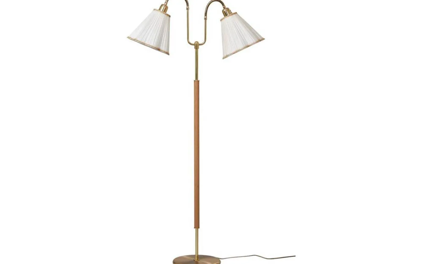 Gripsholm Golvfot 148cm Mässing/Bok