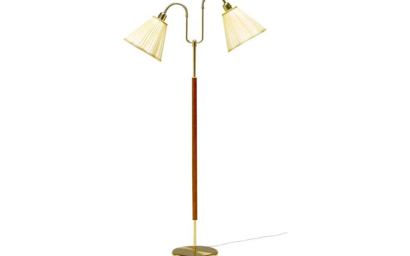 Gripsholm Golvfot 148cm Mässing/Körsbär