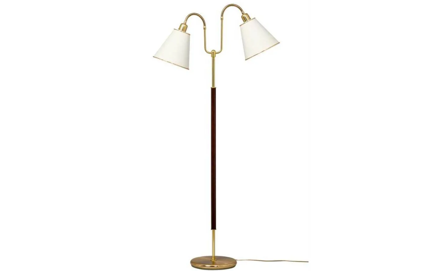 Gripsholm Golvfot 148cm Mässing/Mahogny