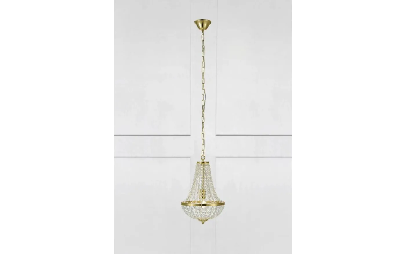 Gränsö Kristallkrona 30cm Borstad Mässing