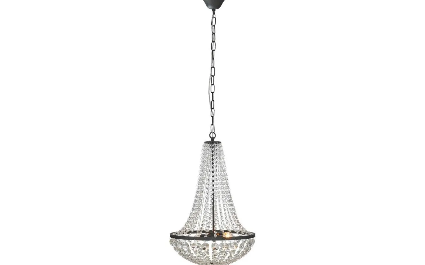 Gränsö Kristallkrona Svart 40 cm