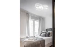 Groovy Plafond LED 3-delad matt vit/krom