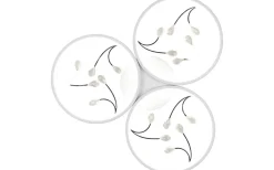 Groovy Plafond LED 3-delad matt vit/krom