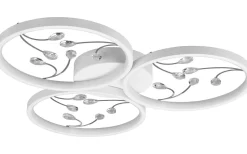 Groovy Plafond LED 3-delad matt vit/krom