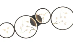 Groovy Plafond LED 4-delad matt svart/guld